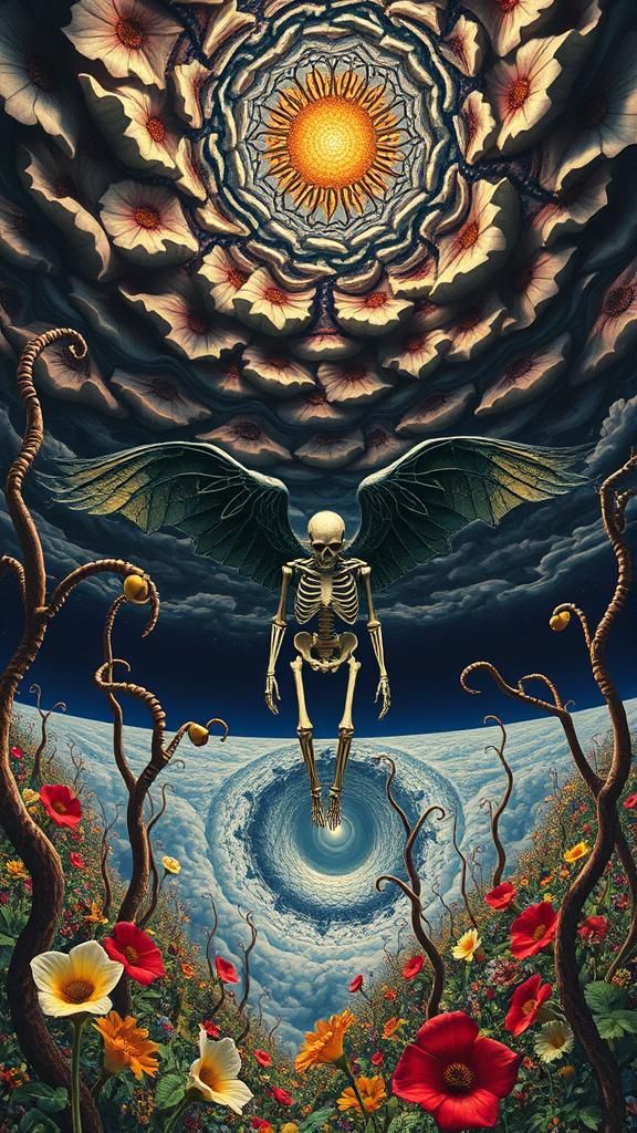 Surreal Landscape with Elastic Flora, Dali Style