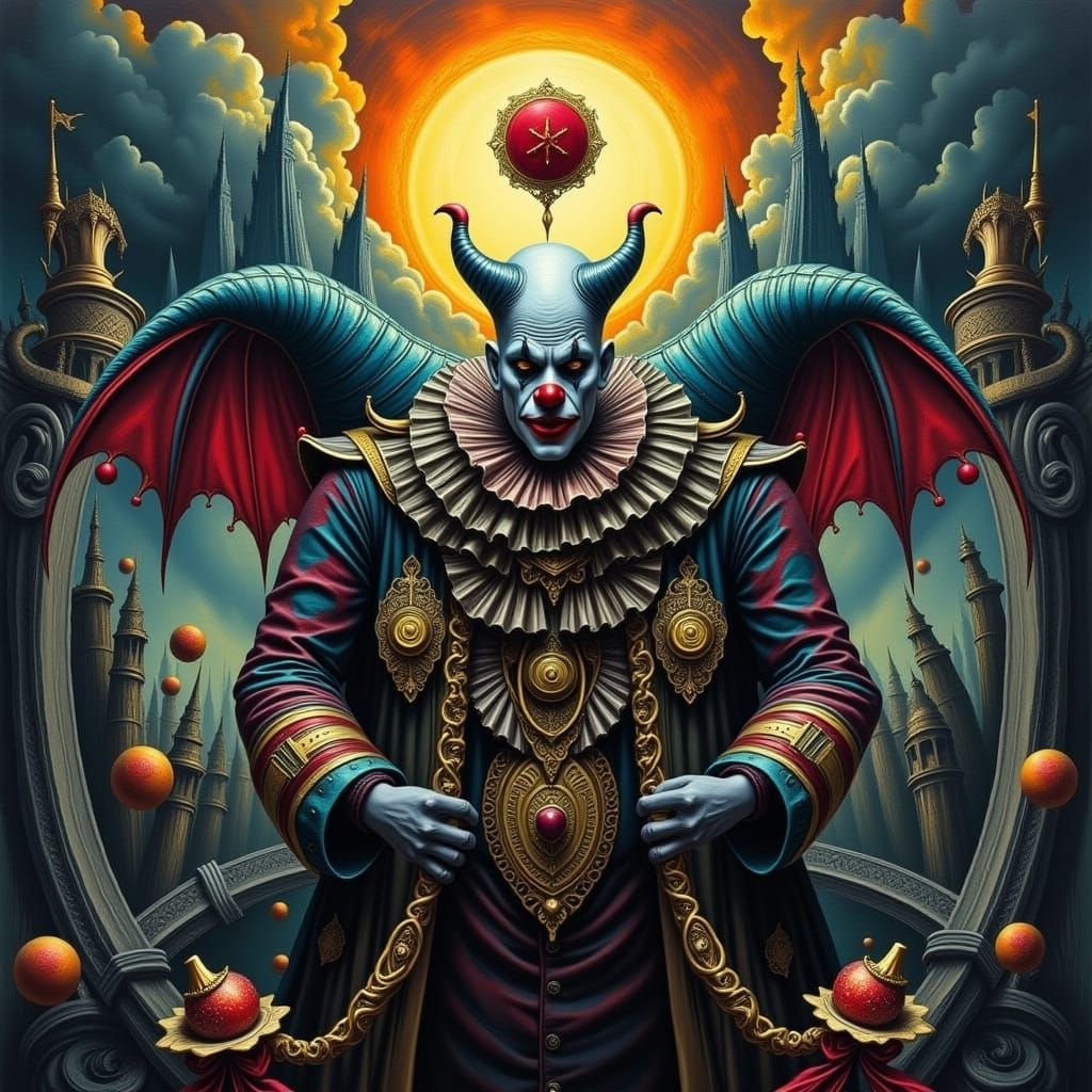 Heavy Metal Surreal Clown Portrait