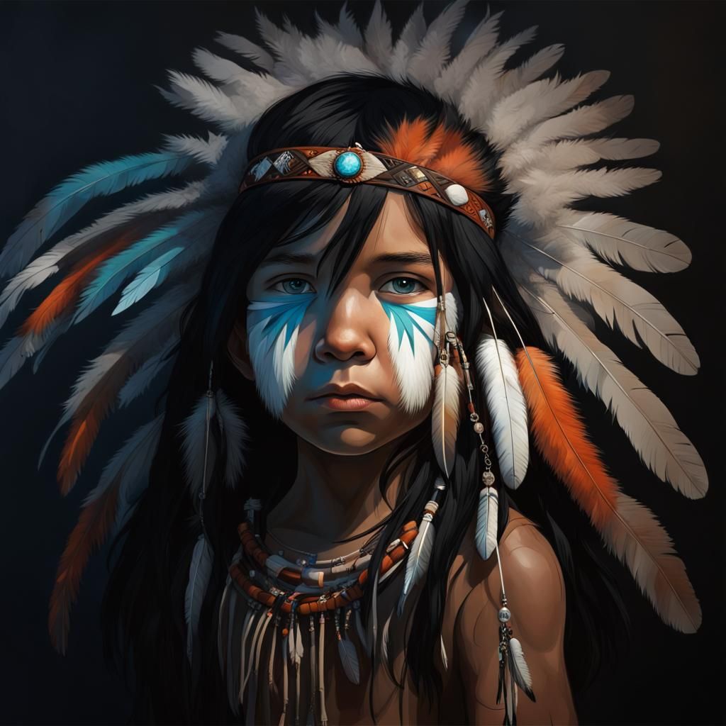 A Native American child