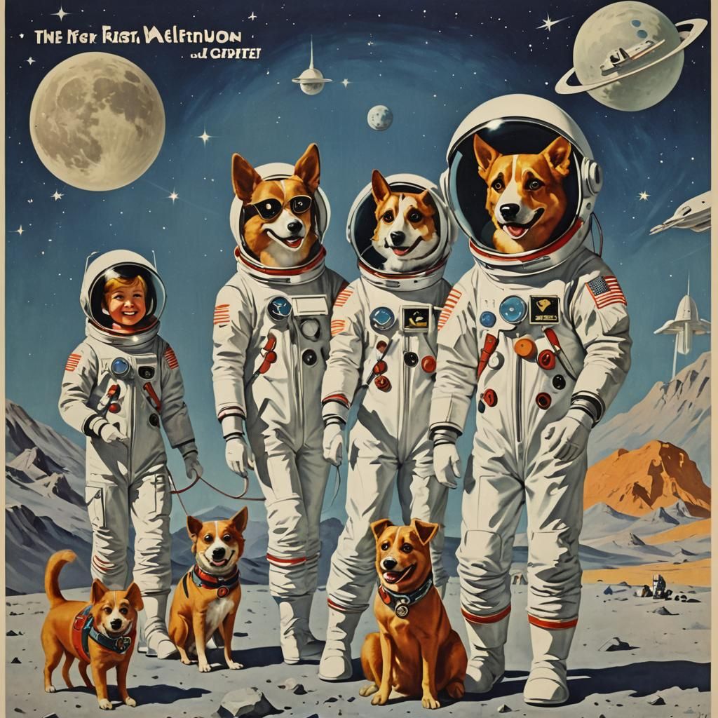 Vintage Travel Poster: Fly to the Moon!