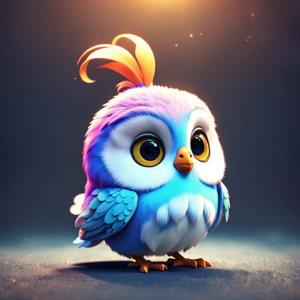 White Rabbit Fleeing from a Brown and White Hen