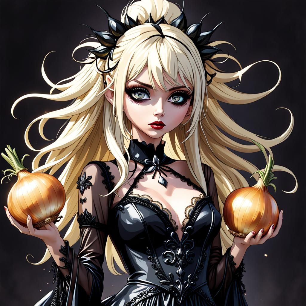 Taylor Momsen in Onion Dress, Hyperdetailed Splash Art