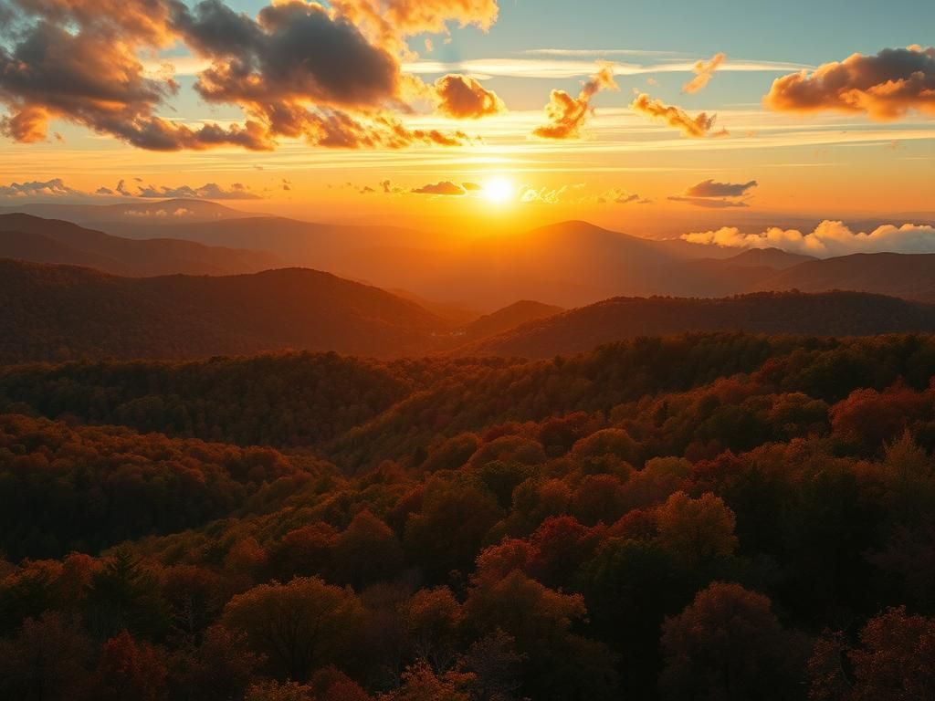 Blue Ridge Parkway Sunset: Epic Digital Matte Painting