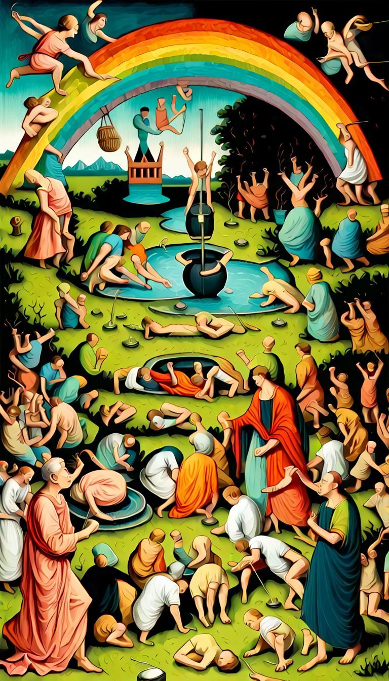 Dystopian Nation Under Biblical Law: Digital Art Series