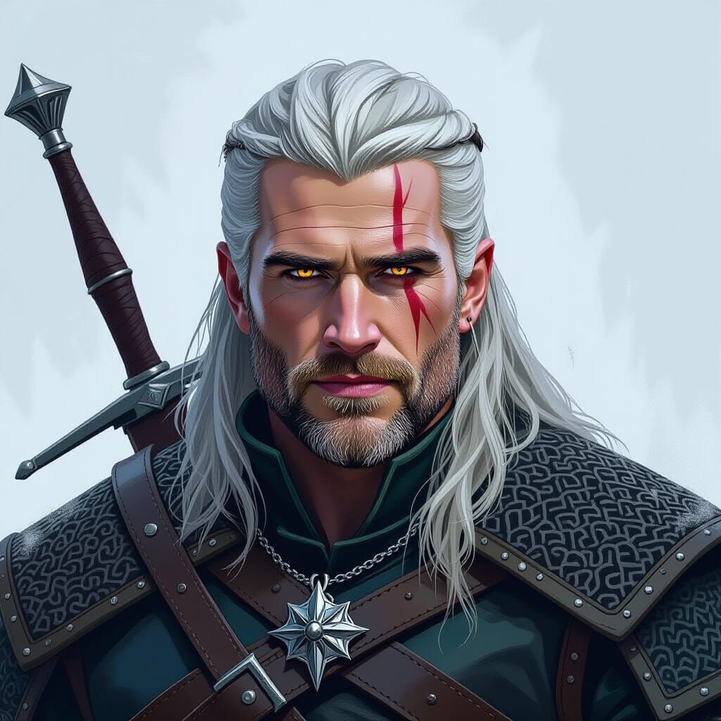 Geralt of Rivia: Digital Painting in Fantasy Style