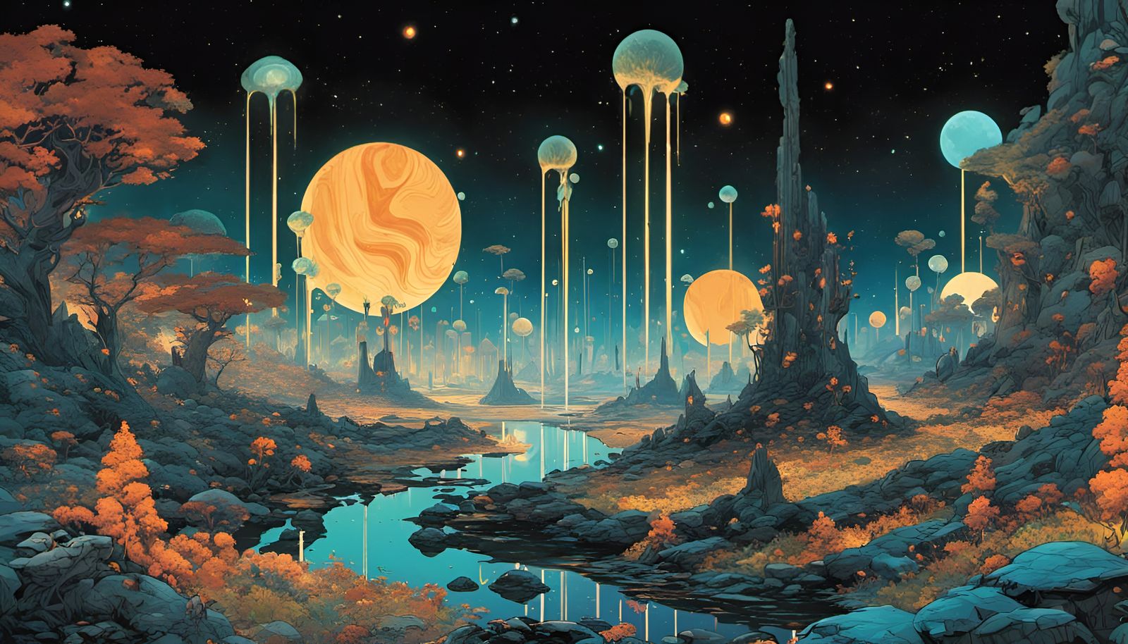 Bioluminescent Flora on an Exoplanet