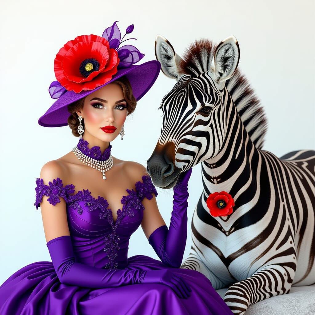 An ultra-realistic pencil sketch featuring a woman in a stun...