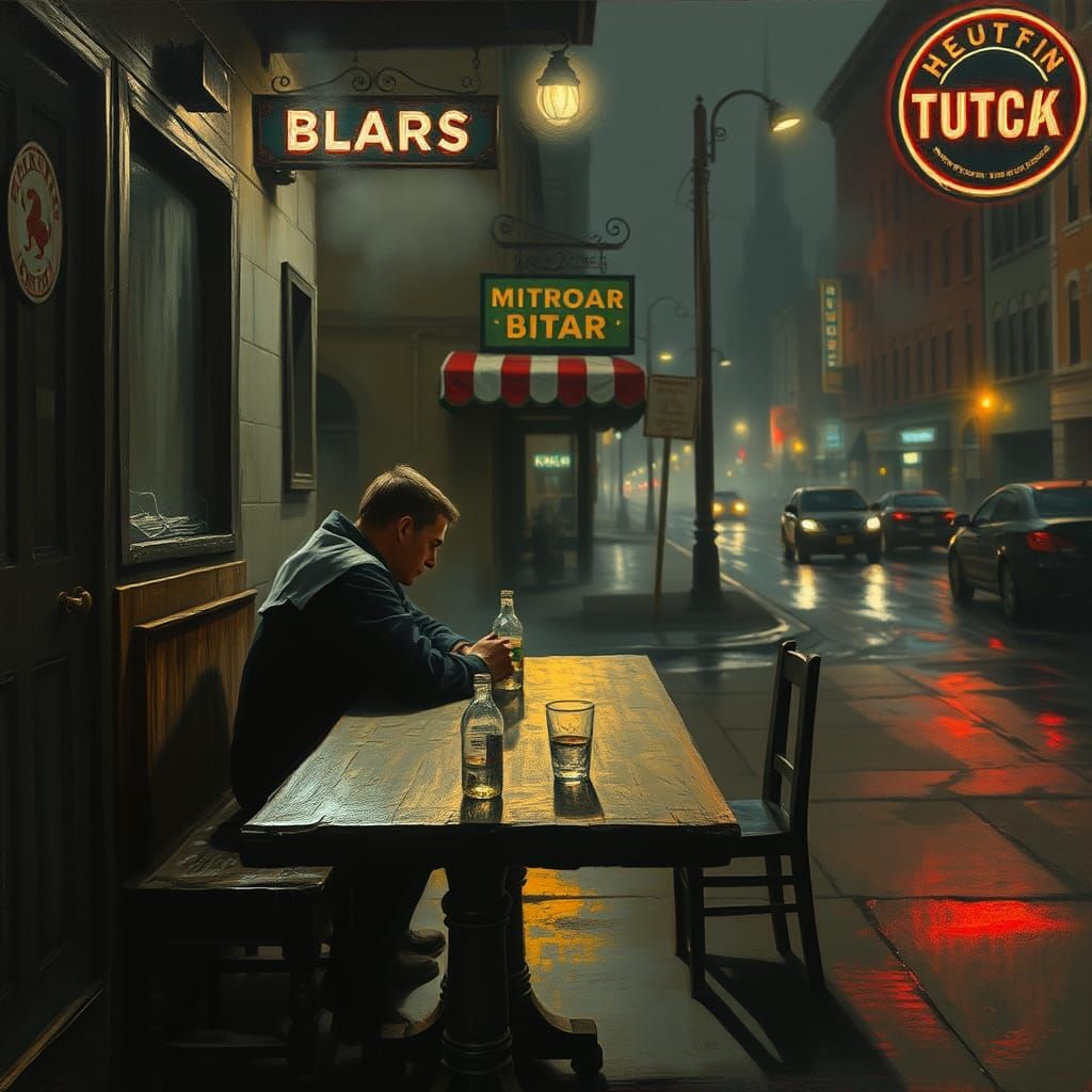 Melancholy in a Blues Bar: An Introspective Scene