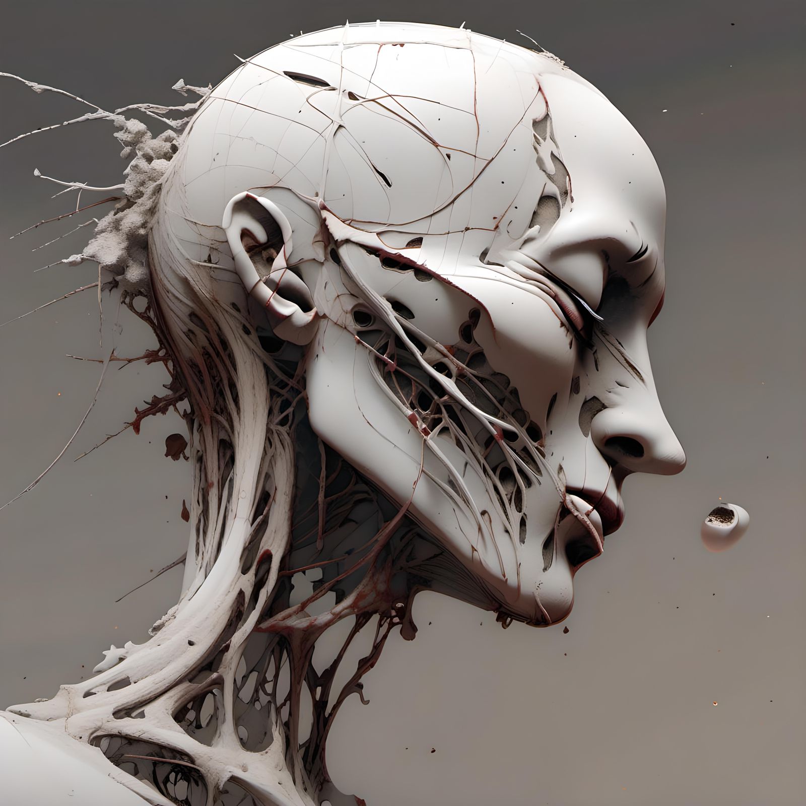 Intense Emotions: A Dark, Textured Depiction of Longing