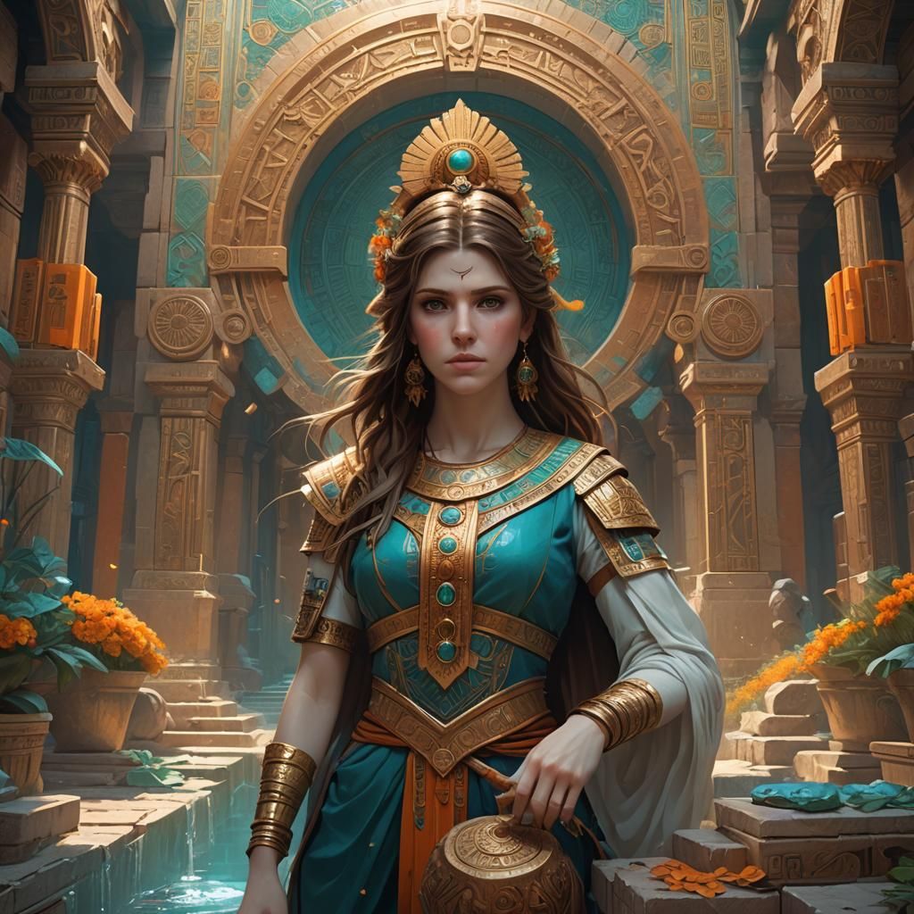 Anna Kendrick in Ancient Sumeria: Art Nouveau Concept