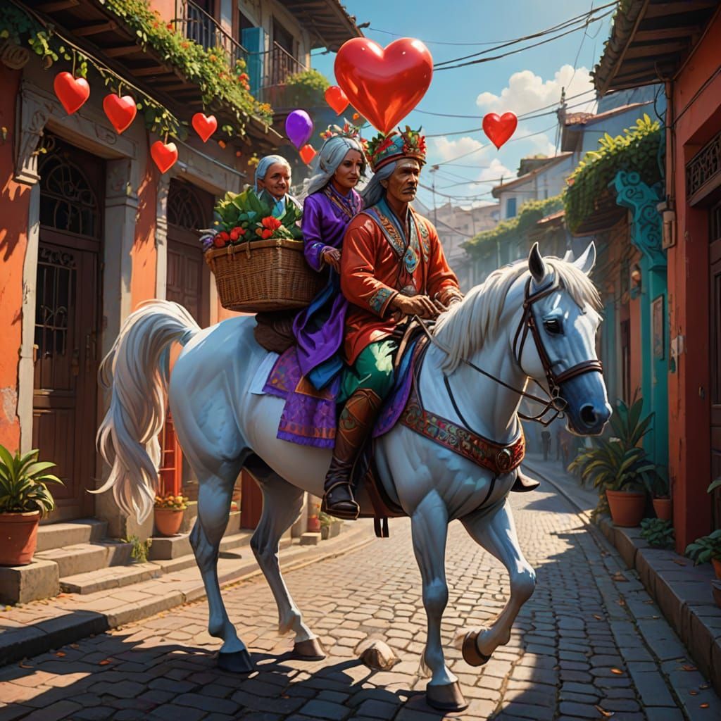 Elegant Brazilian Couple Rides Majestic White Horse Through ...