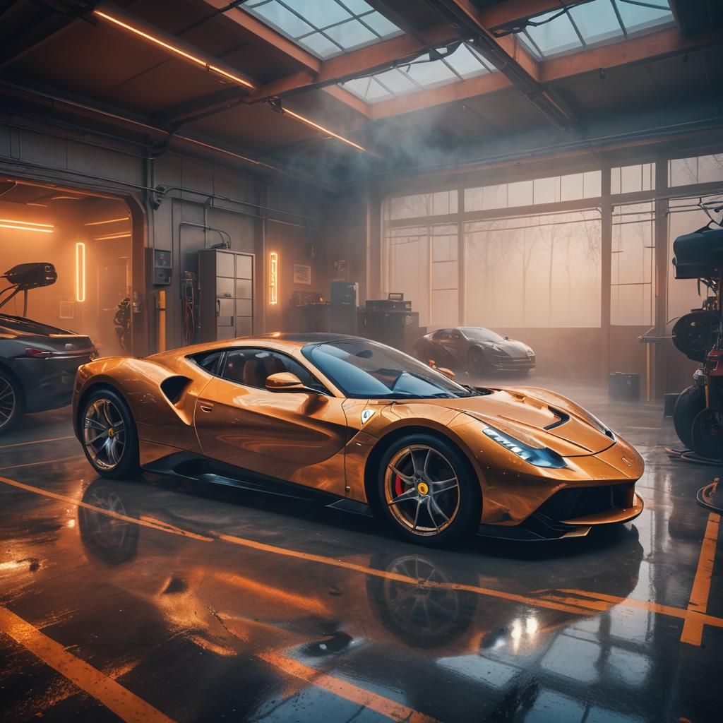 Surreal Automotive Concept Art: Ferrari Morphing into Bugatt...