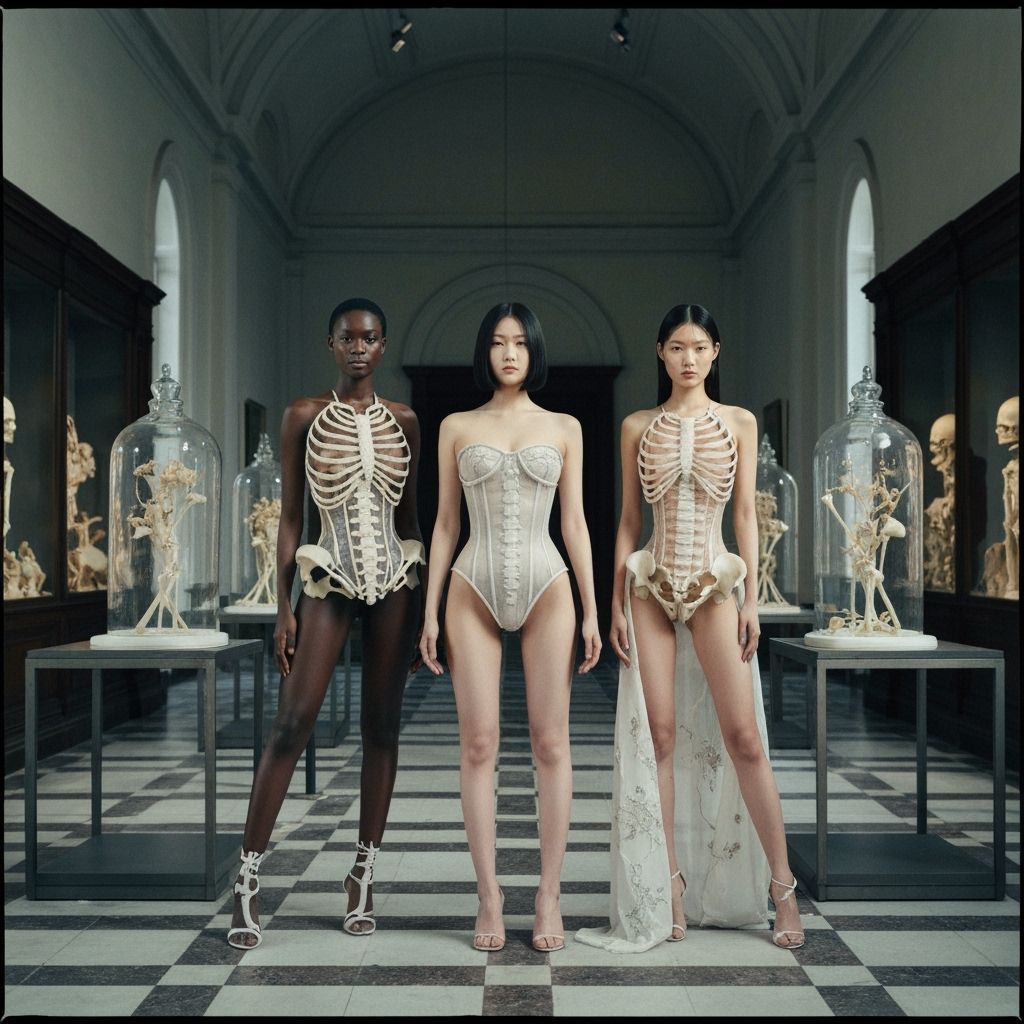 Avant-Garde Fashion Editorial in Anatomical Museum