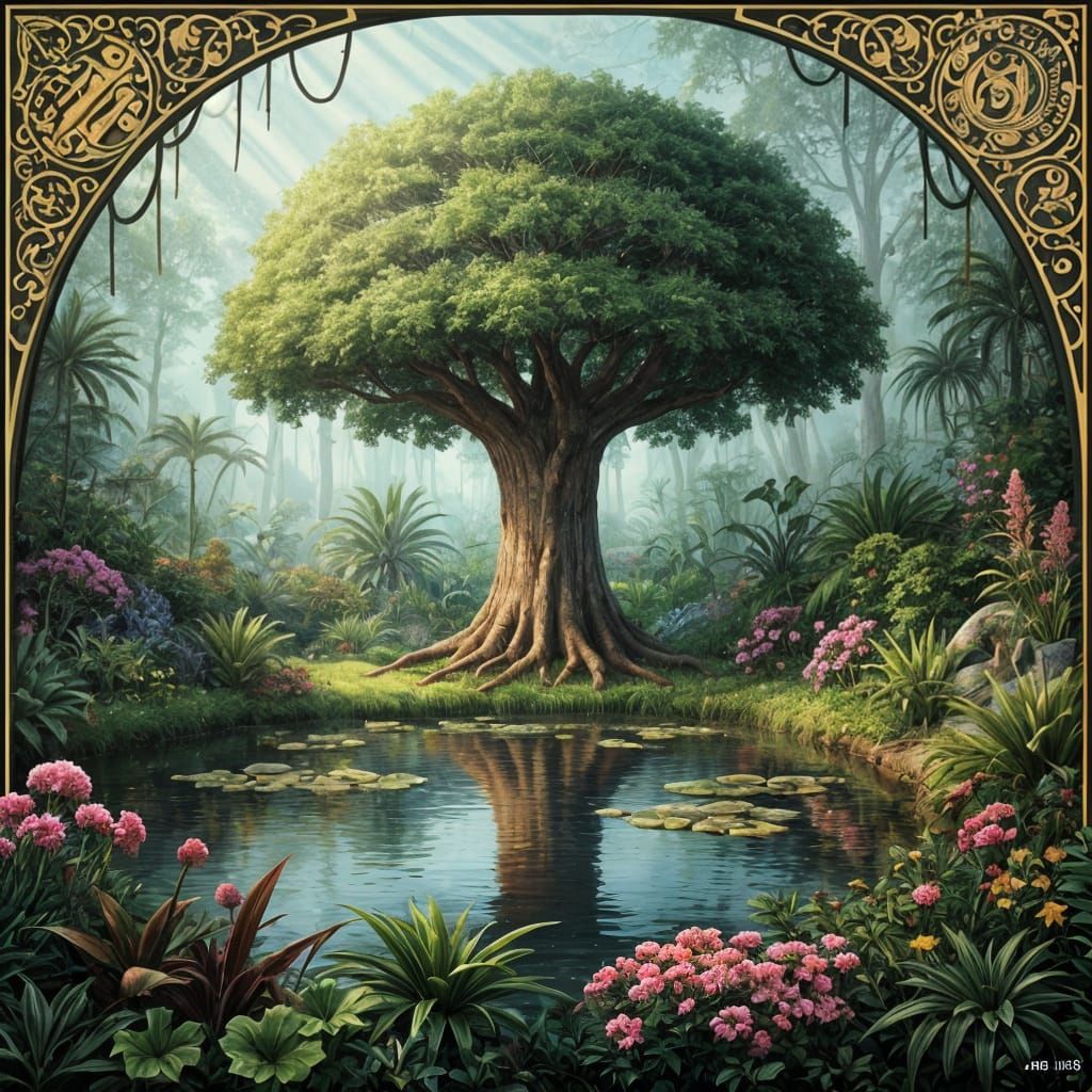 Garden of Eden Postage Stamp Design