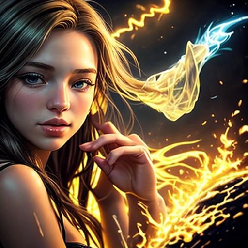 Hyperrealistic Woman's Face in Graffiti Street Art Style