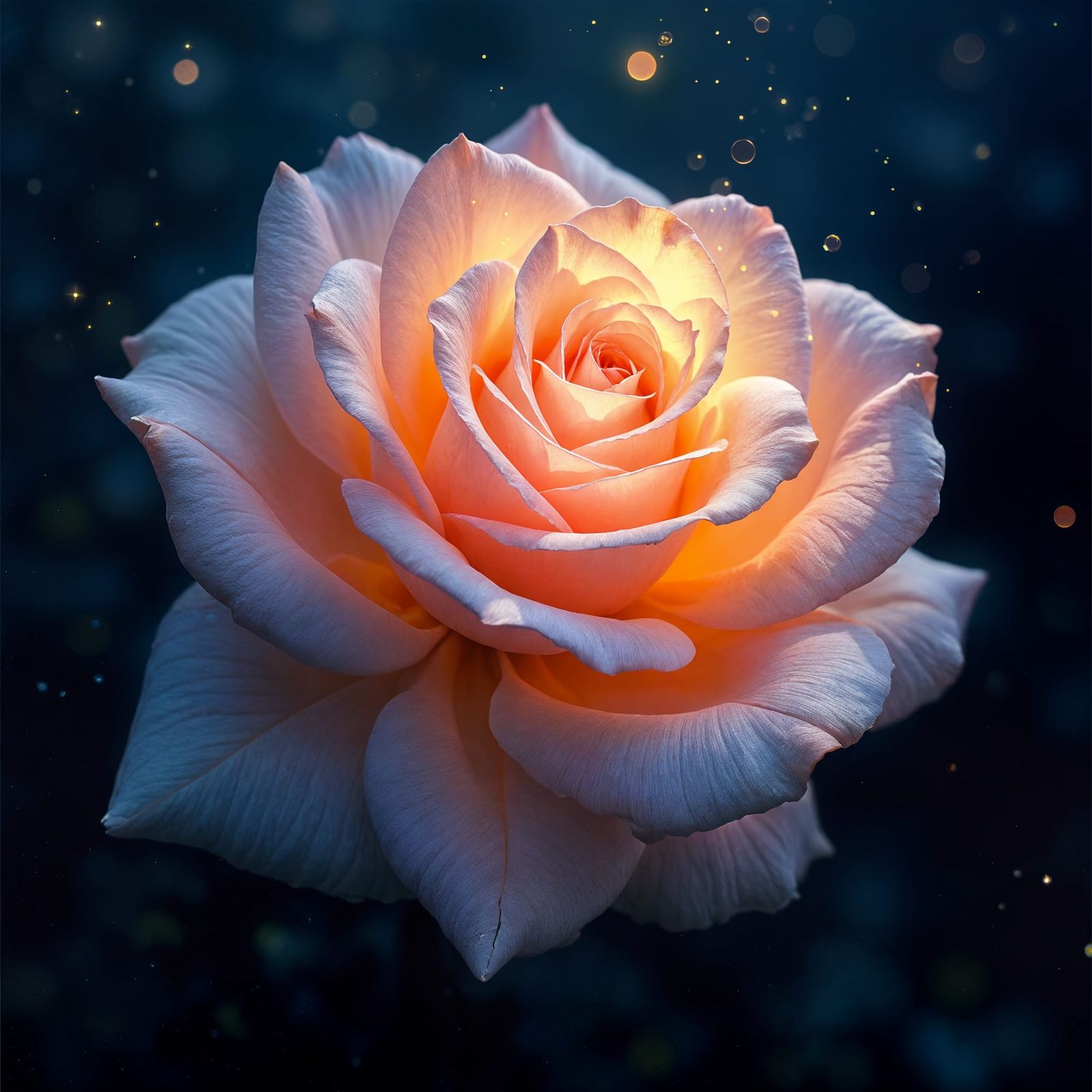 Iridescent Rose of Light in Award-Winning Style