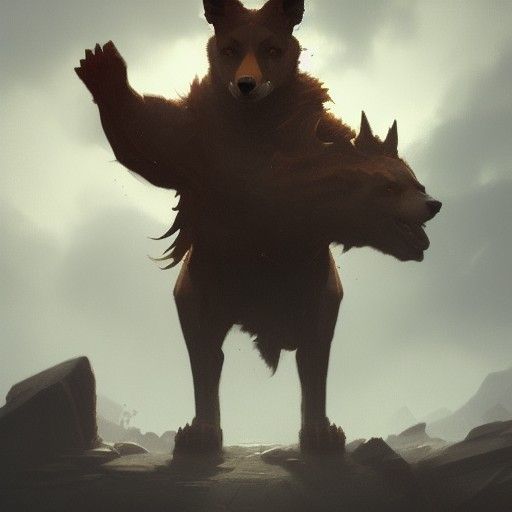 Masculine Dingo Concept Art in 8K Resolution