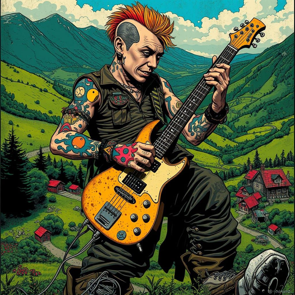 Giant Punk Rocker Concert in Verdant Valley