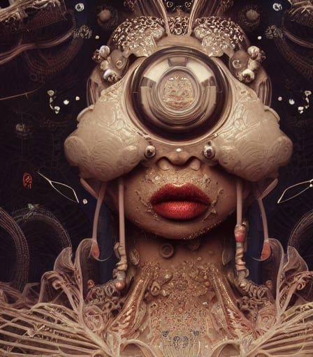 Elaborate Collage Illustration with Liquid Details