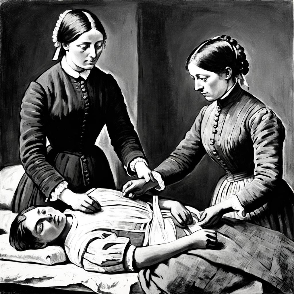 Nightingale Bandaging Soldier: Inspired by Landscape Art and...