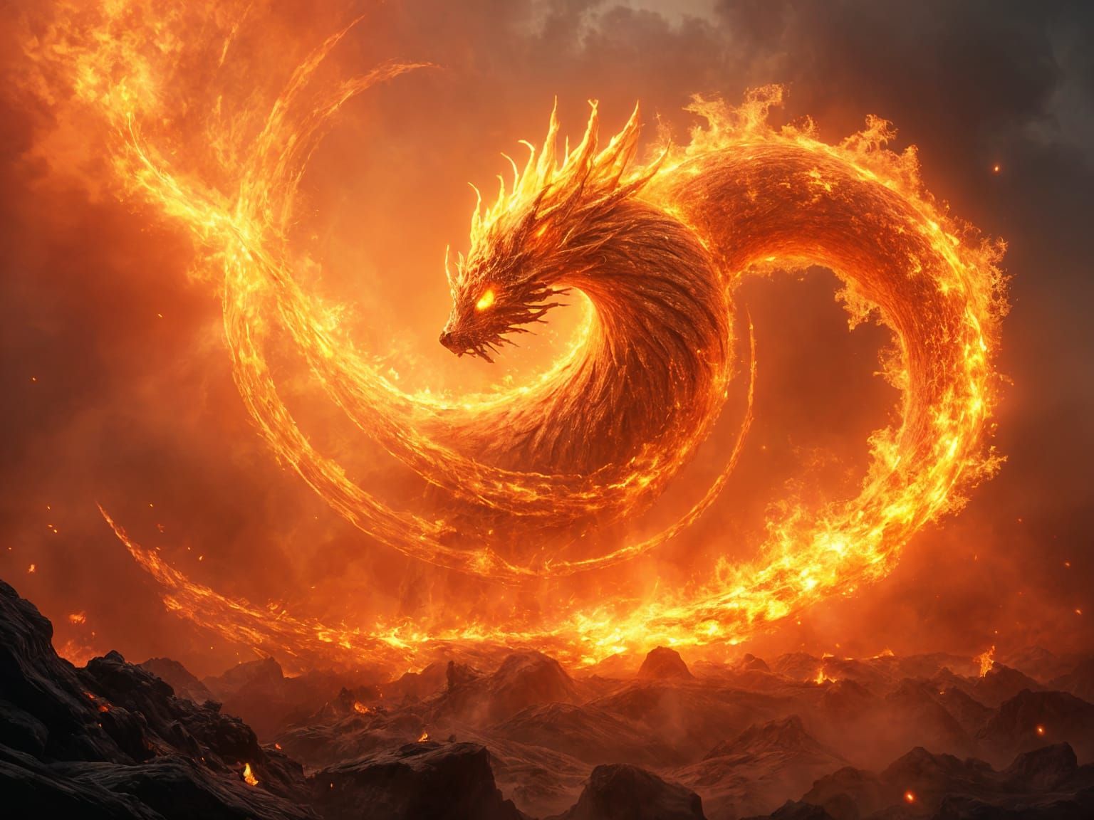 Fiery Mythical Warrior in Airbrush Art