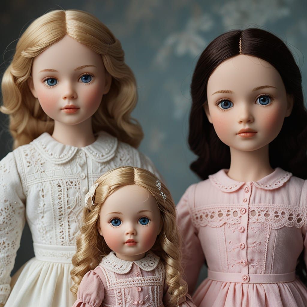 Ethereal Antique Dolls in Softbox Light