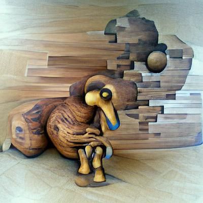 Wooden Dodo Bird: A Sad Carving