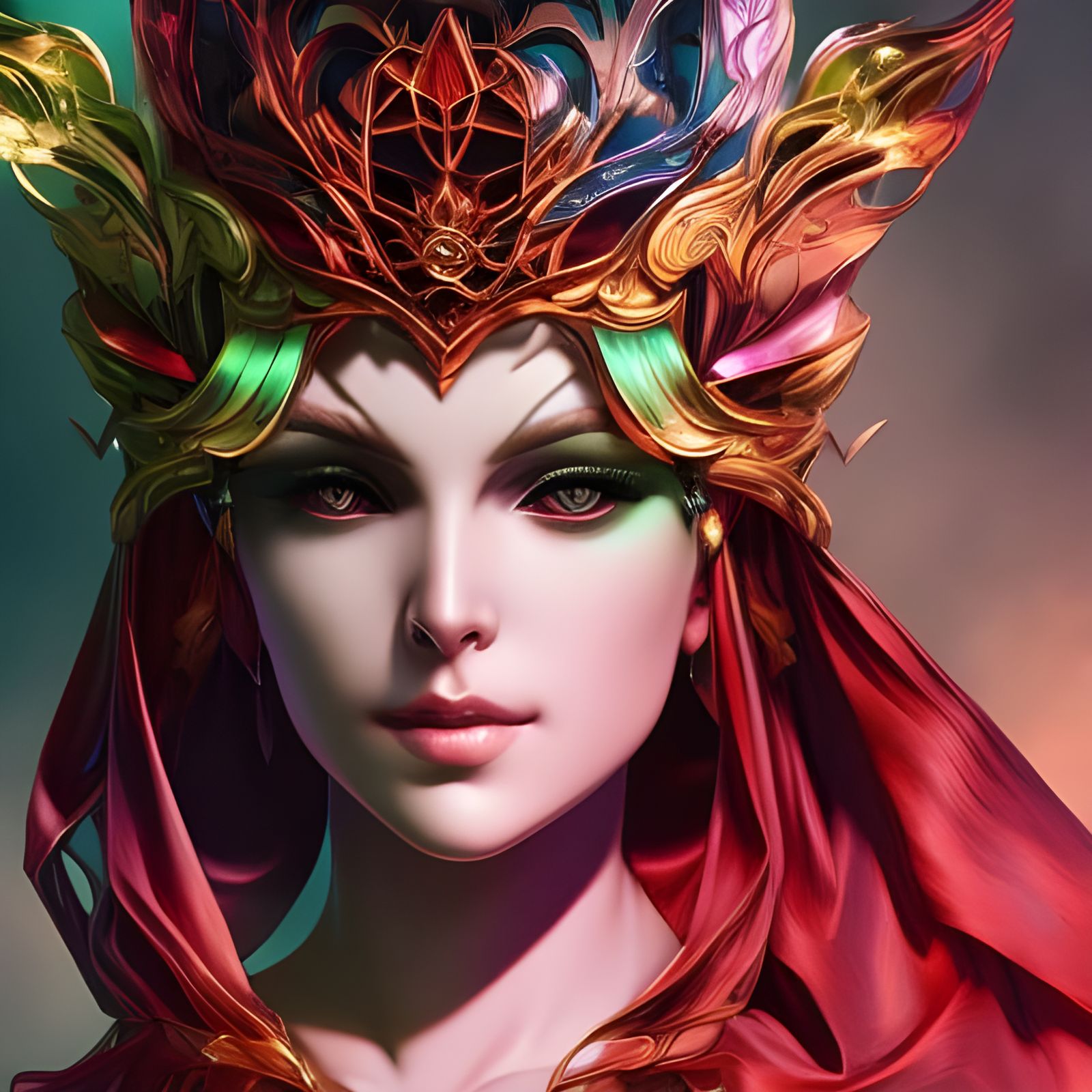 Biotech Metamorphosis: A Neuropunk Haute Couture Portrait