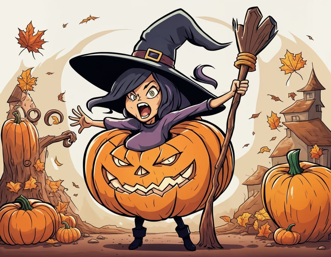 Pumpkin witch