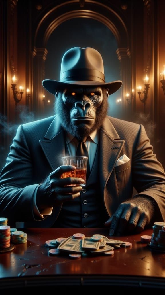 Gorilla Mafia Kingpin in 1930s-Style Gangster Lair