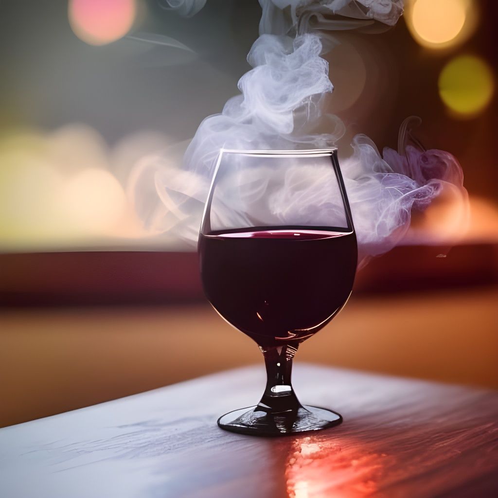 Cel-Shaded Red Wine Glass Still Life