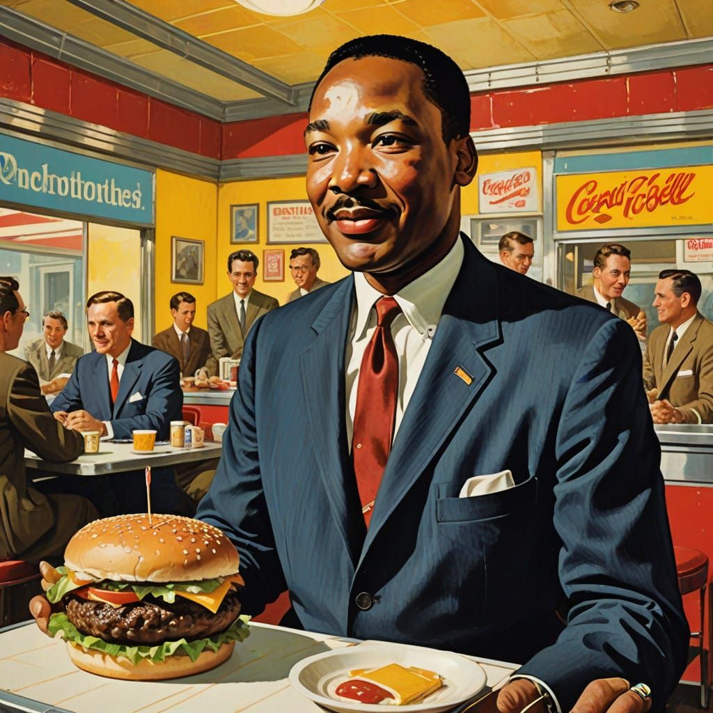 Civil Rights Icon Promotes Equality through Flame-Broiled Ju...