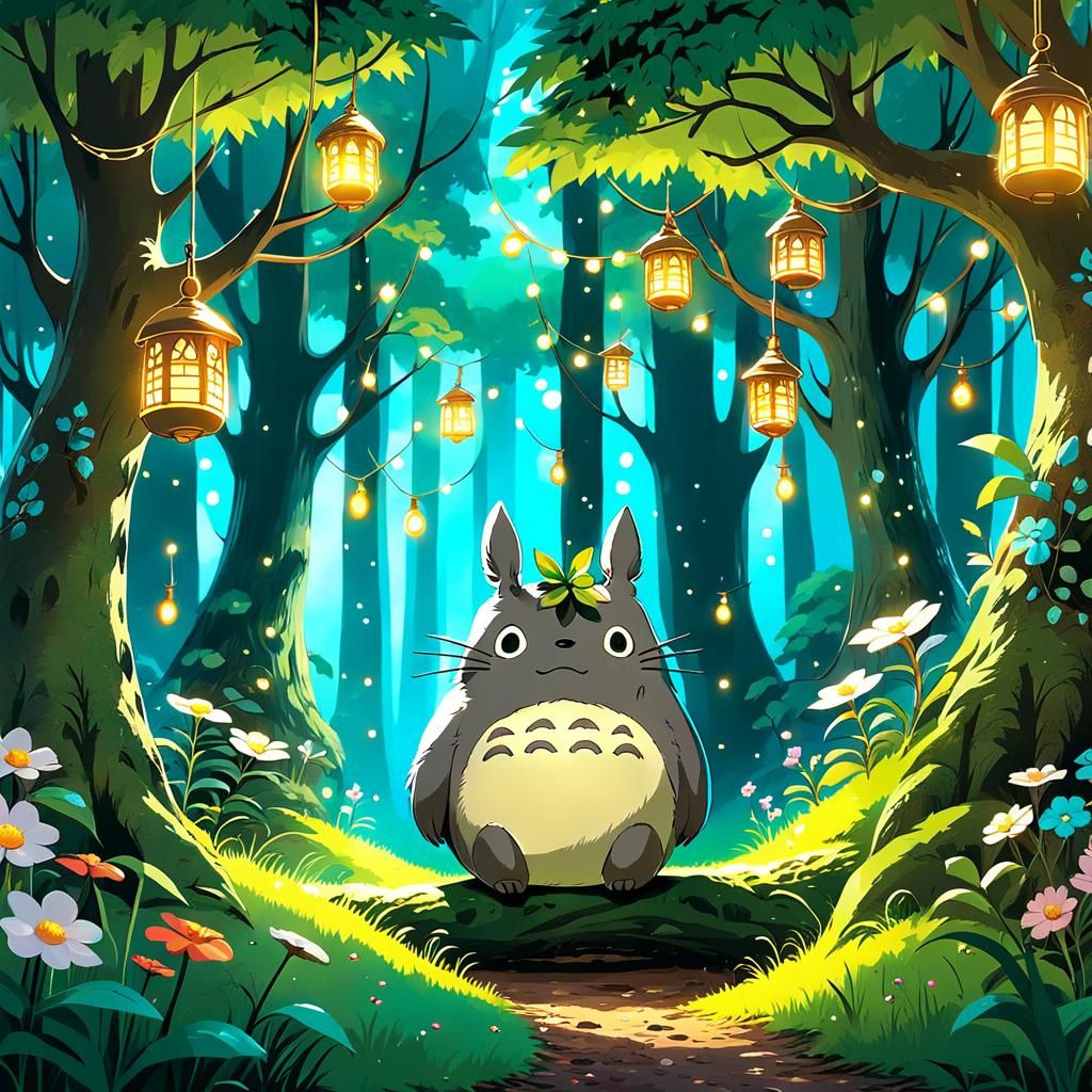 Chibi Totoro Forest Spirit's Magical Realm