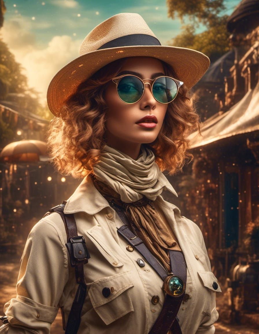 Cosmic Safari Cat Explorer in Sunny Village