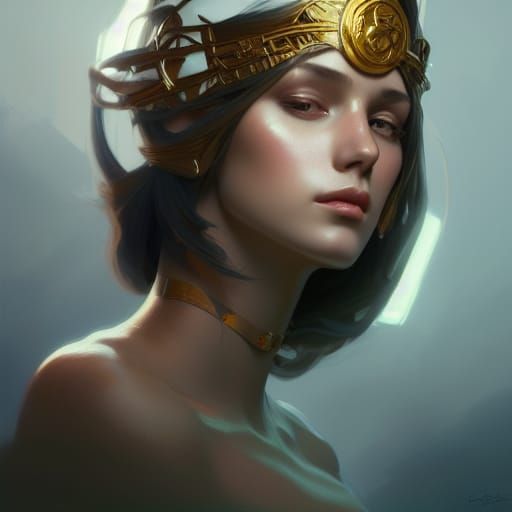 Peaceful Portrait in Hyperdetailed Lighting