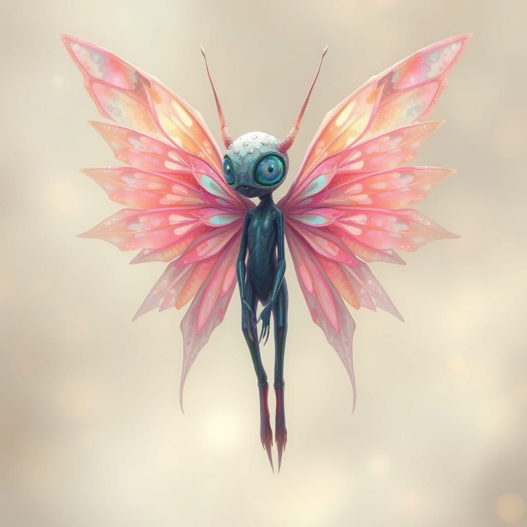 Iridescent Dream Being with Hypnotic Eyes