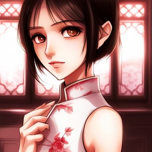 Girl in Qipao: Anime Key Visual