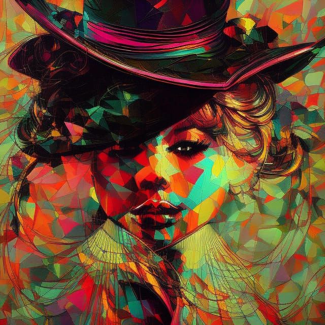 Prismatic Fractal Mosaic Portrait ( that's a mouthful >,<; )