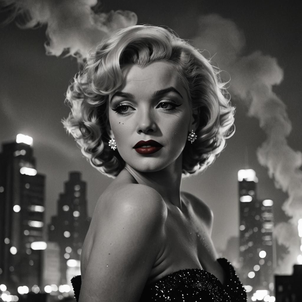 Marilyn Monroe in Film Noir Style