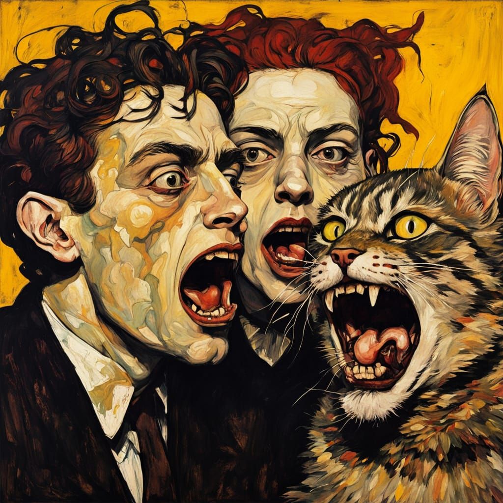 Surreal Dark Expressionist Masterpiece: Enormous Tooth-Faced...