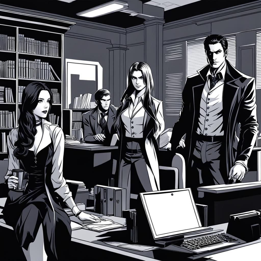 Fantasy Characters in a Modern Office Setting