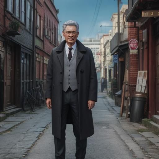 Portrait of an Elderly Grey-Haired Mayor