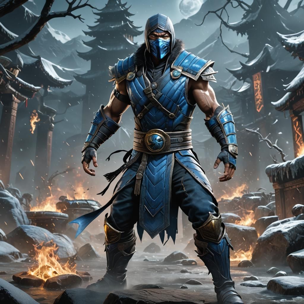 Sub-Zero Mortal Kombat: Detailed Matte Painting