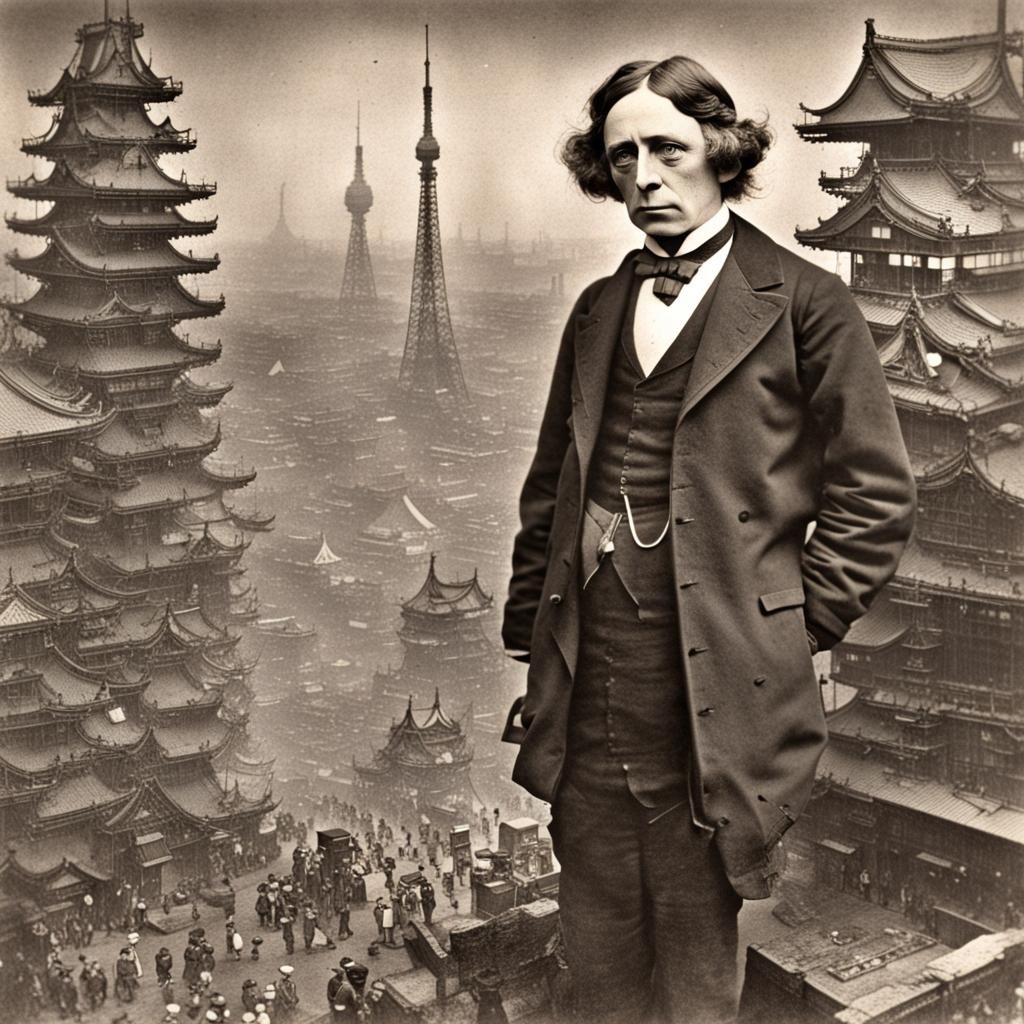 Lewis Carroll Attacks Tokyo: A Surreal Scene