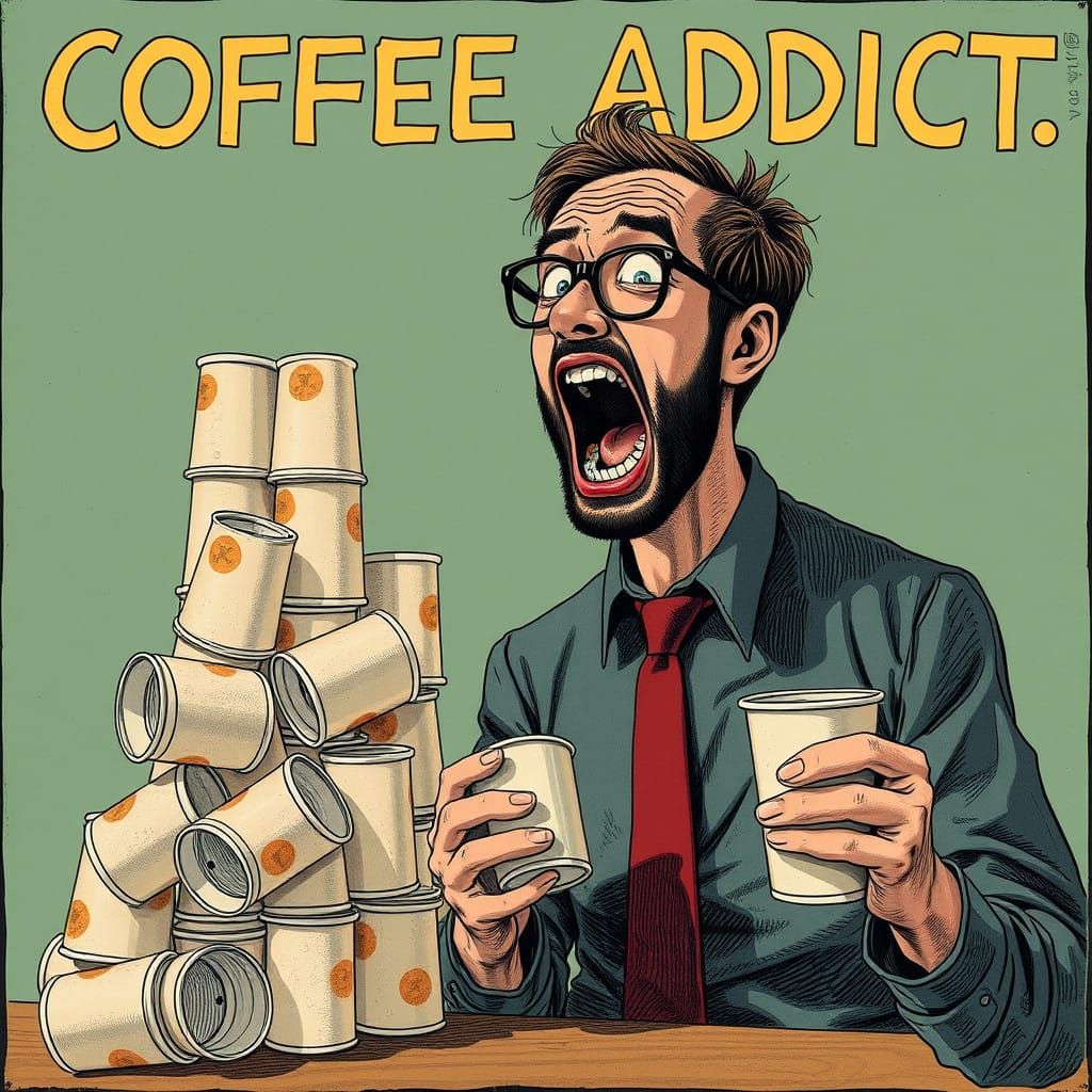 Coffee Fueled Chaos in a Bustling City