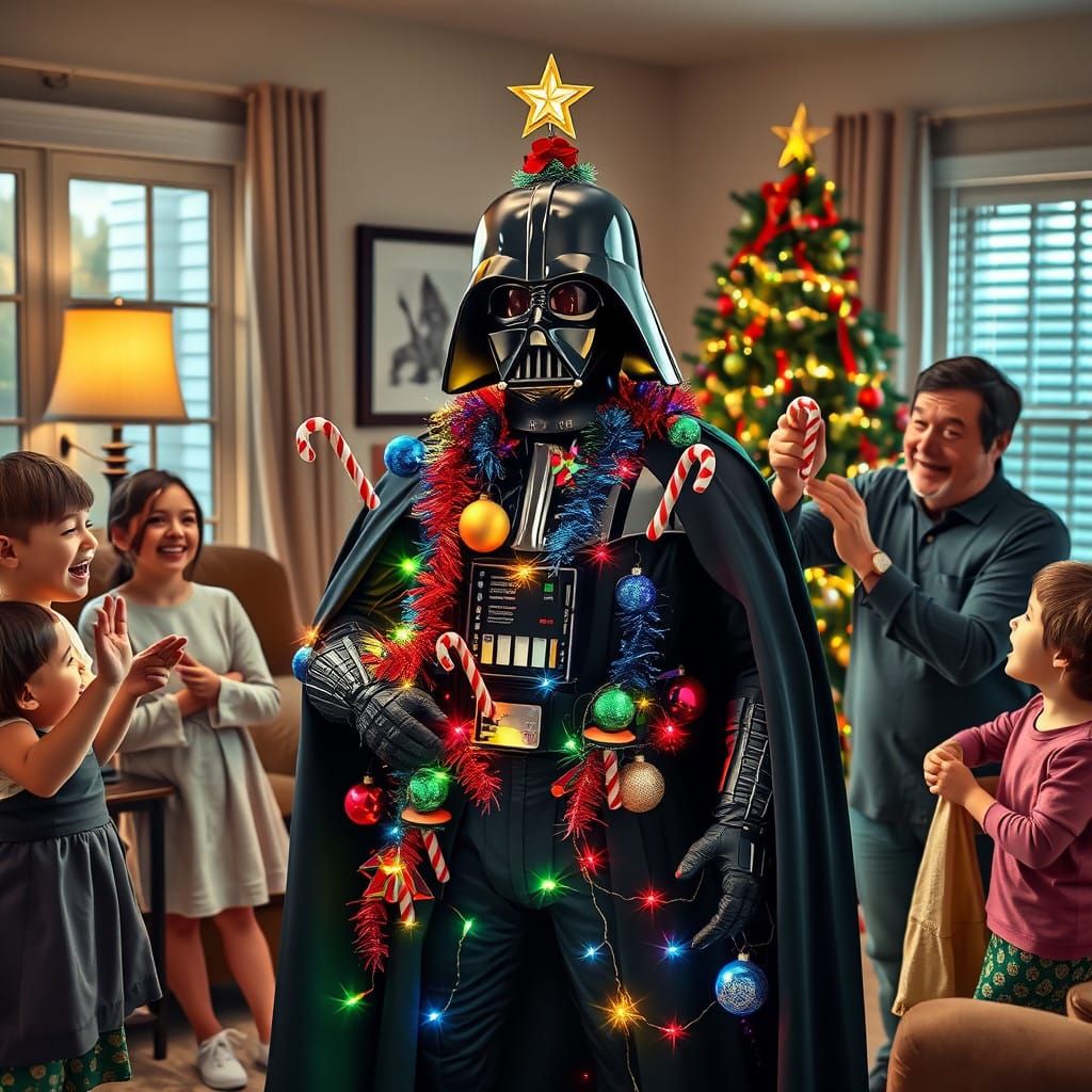 Cyberpunk Christmas Tree of a Sith Lord