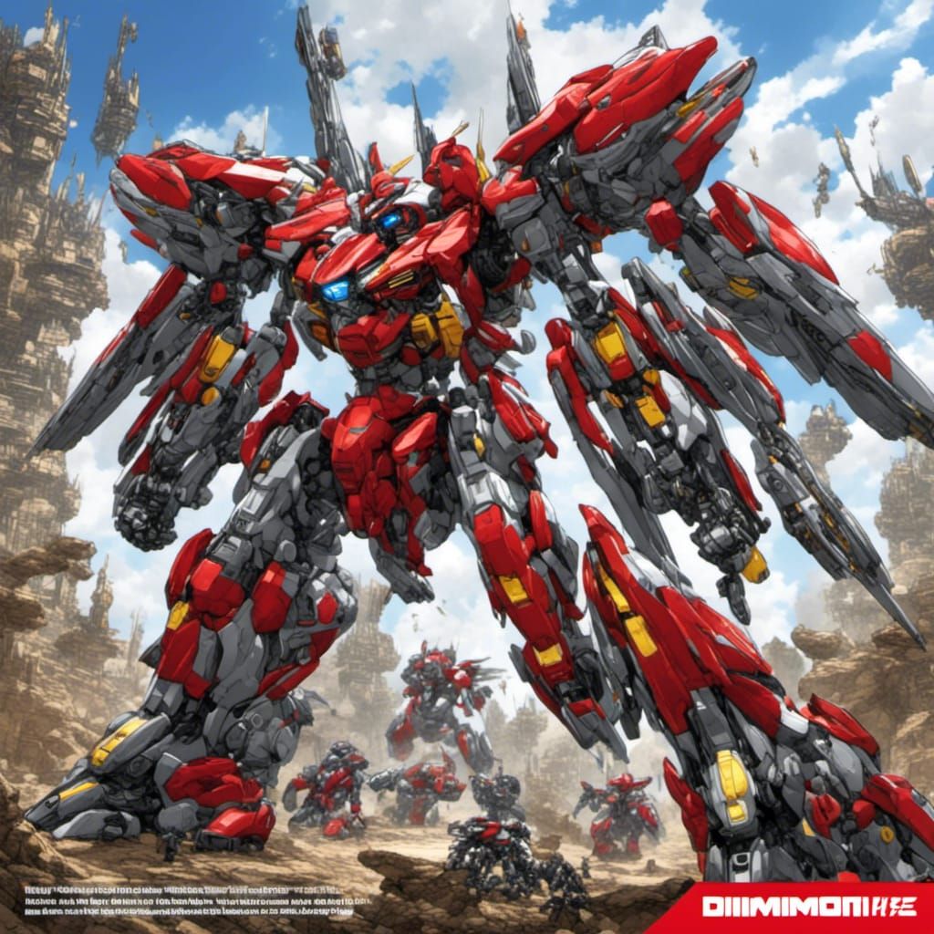 new mega evolution for vmon from the  digital world of digimon fantasy knight's magic mach armor powered by the power of...