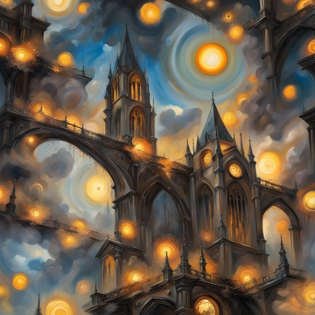 Anguished Gothic Figure in a Modern European Painting