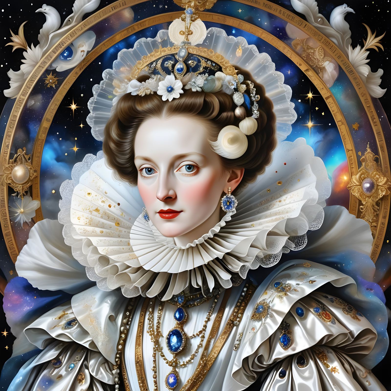 Mary Sidney Portrait in Hilliard Style