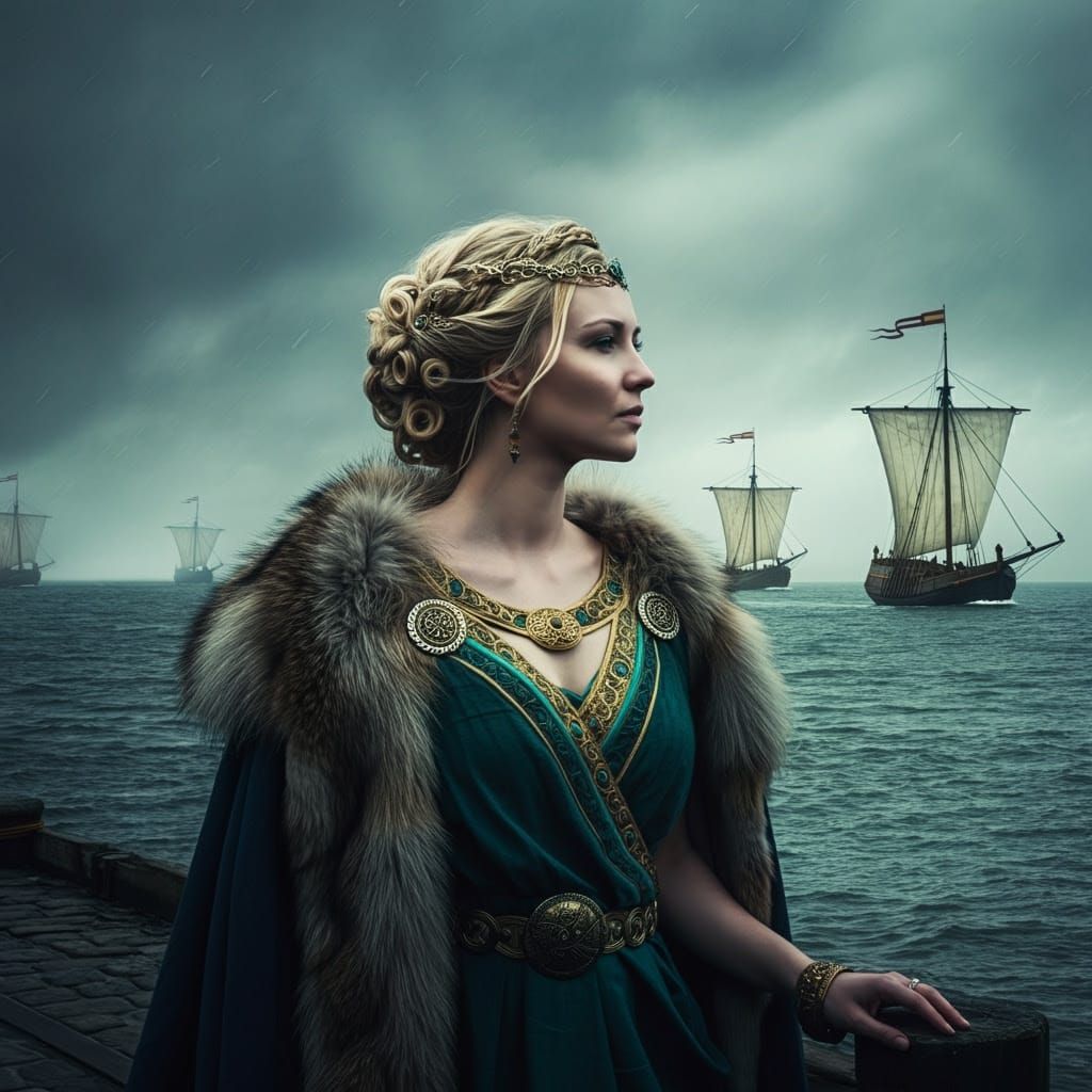 Nehalennia, Germanic Goddess of the Sea, in HDR